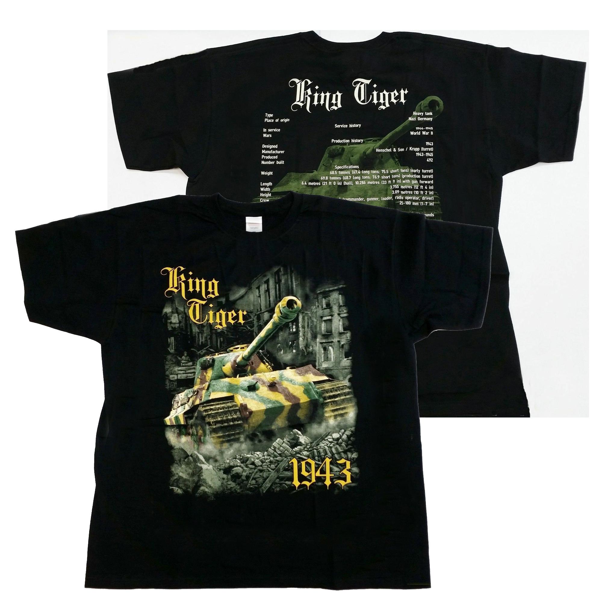

WWII German King Tiger Panzer VI Tiger II Tank TShirt 100 Cotton ONeck Short Sleeve Casual Mens Tshirt Size S3XL S