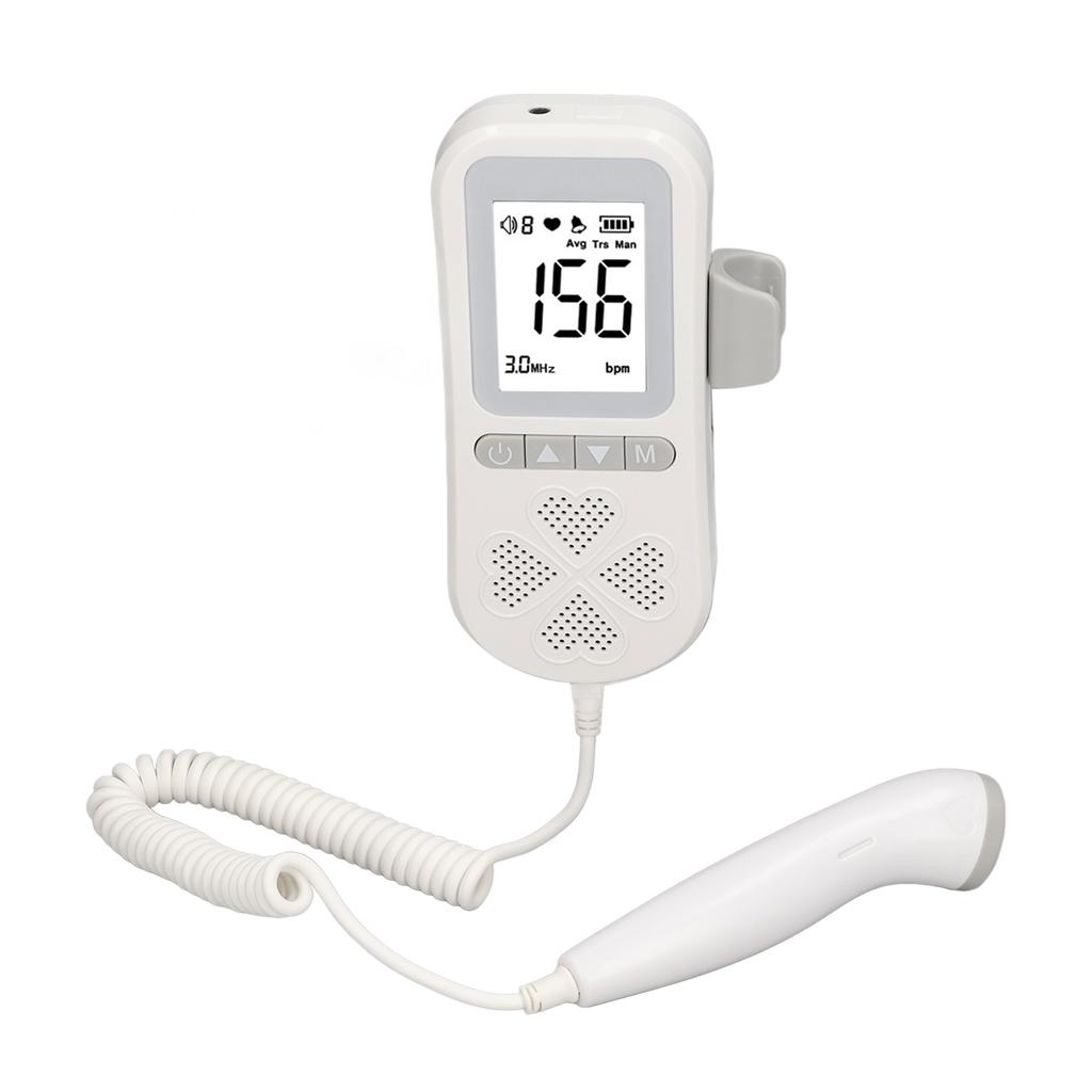 Fetal Heart Monitor 3 režimy Přesná vodotěsná sonda Digitální displej Baby Heartbeat Detector pro