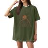 Women's Casual Printed T-Shirt Round Neck Pullover Short Sleeve Top