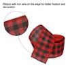 1/2pcs Polyester Gingham Ribbon Wired Edge Ribbon for Christmas Decoration Wrapping 2.36 Inch Wide 6.56 Yards