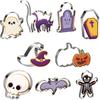 OHOME 9 PCS Halloween Cookie Cutters Kit Halloween Party Favors - Shaped In Bat Ghost Cat Pumpkin Coffin | Stainless Steel Halloween Party
