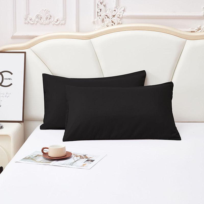 Simple Plain Sanding Pillowcase For Bed Fashion Skin-Friendly Pillow Cover For Single Double 2Pcs Home Textiles For Four Seasons