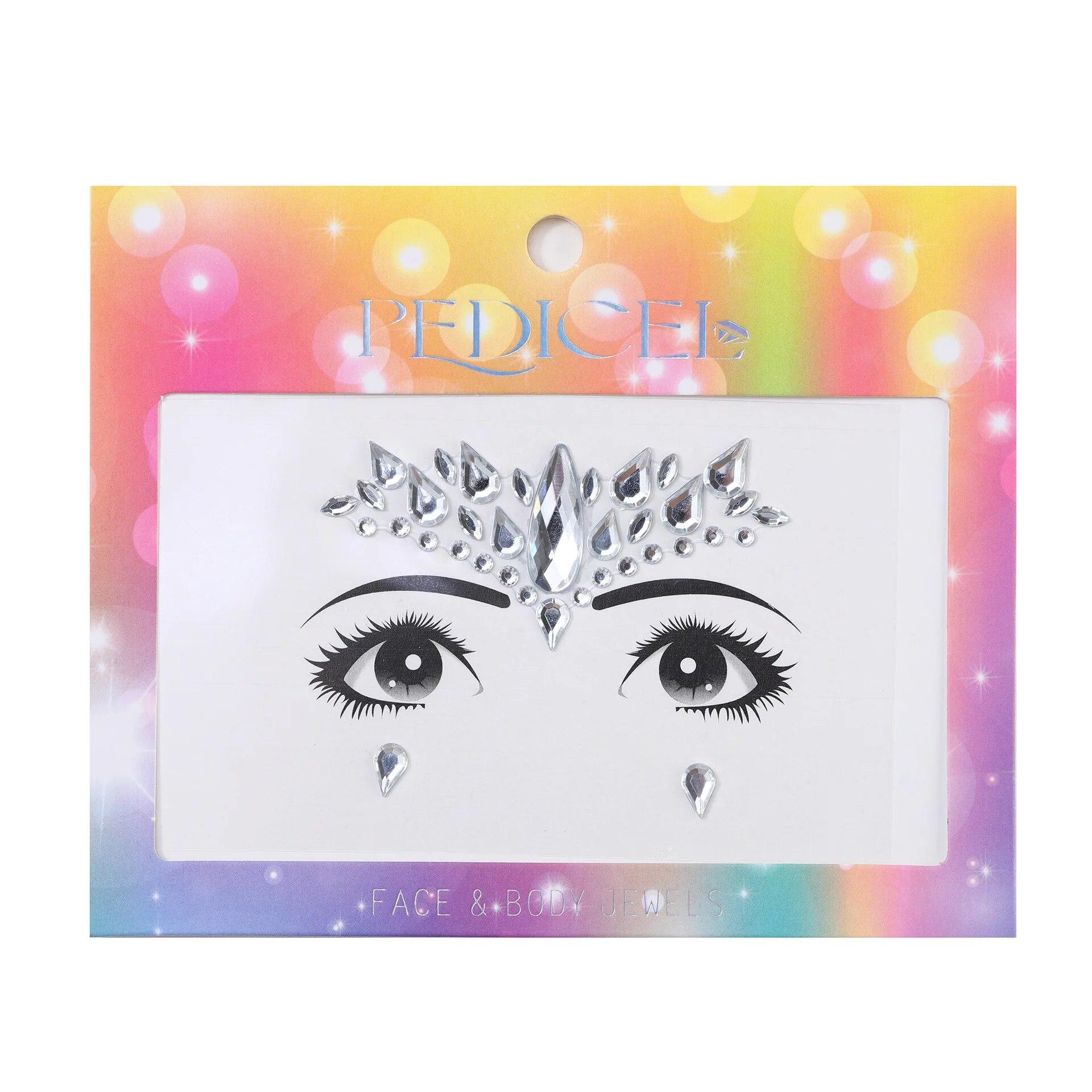 

Красочные детские наклейки для макияжа с кристаллами и бриллиантами, драгоценные камни для девочек и женщин, праздничные блестящие вечерние самоклеющиеся татуировки для глаз и лица