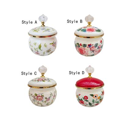 Sugar Bowl Versatile Multifuntional Enamel Storage Jar Dried Fruit Jar for Kitchen Home Restaurant Coffee Bar Countertop
