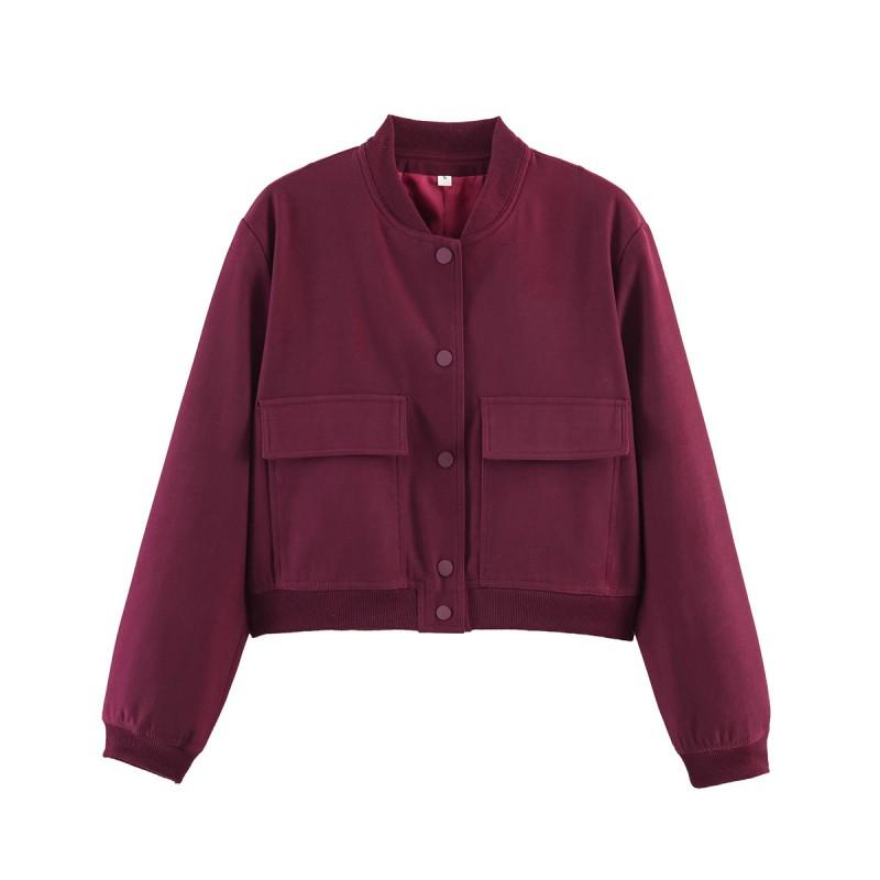 Dames Oversized Jas met Opstaande Kraag en Grote Zakken Lichtgewicht Casual Bovenkleding Herfst 11 Kleuren