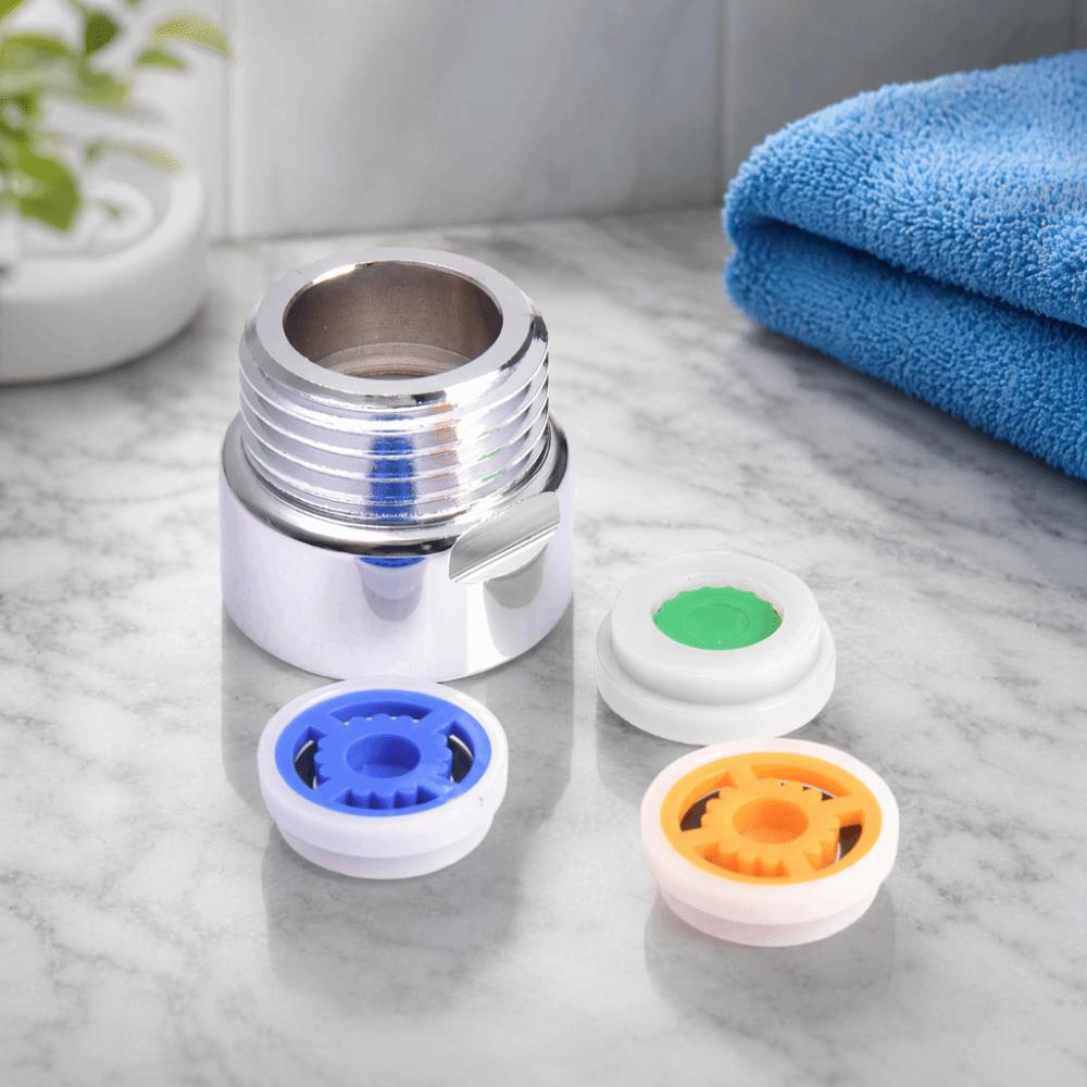 4 PCS ABS Flow Limiter Plastic Copper Shell Flow Reducer Limiter Set For Shower Faucets