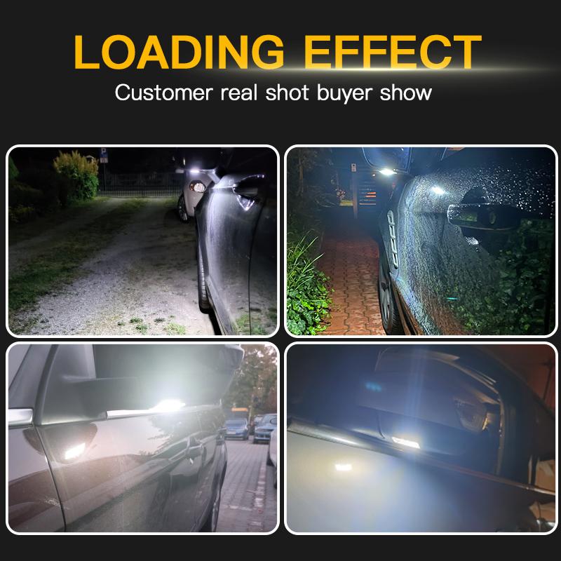 2pcs Car Rearview Mirror Lights LED Puddle Lamps Under Rear View Side Mirror For Mondeo MK4 Ford SMax Kuga Dopo Escape C-Max