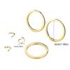 50pcs Polished Metal Keychain Rings Gold Keys Attachment Connecting Accessory Flat Key Rings  Car