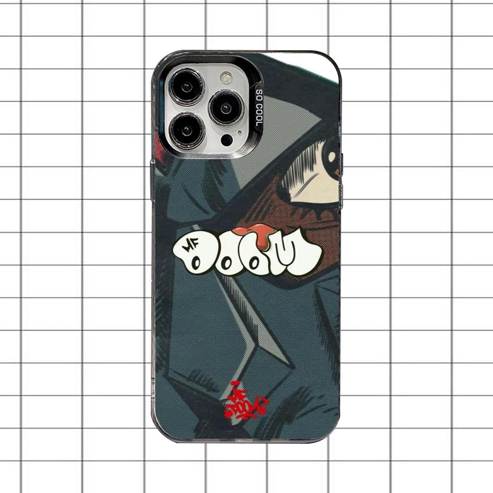 Etui Na Telefon Mf Doom Wielkimi Literami Dla iPhone 16,15,14,13,12,11,8,7,Pro,Max,Plus,Mini,XS,SE Odporne Na Upadki Czarne Matowe Twarde