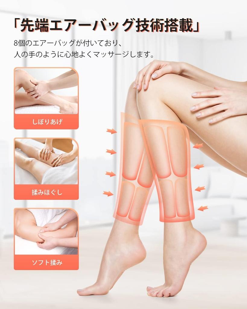 RENPHO Heated Calf Air Massager [Medical Device Certified] 3D Leg Massager Calf Massager Foot Massager Heater Function 20-Minute Timer Air Leg Massage