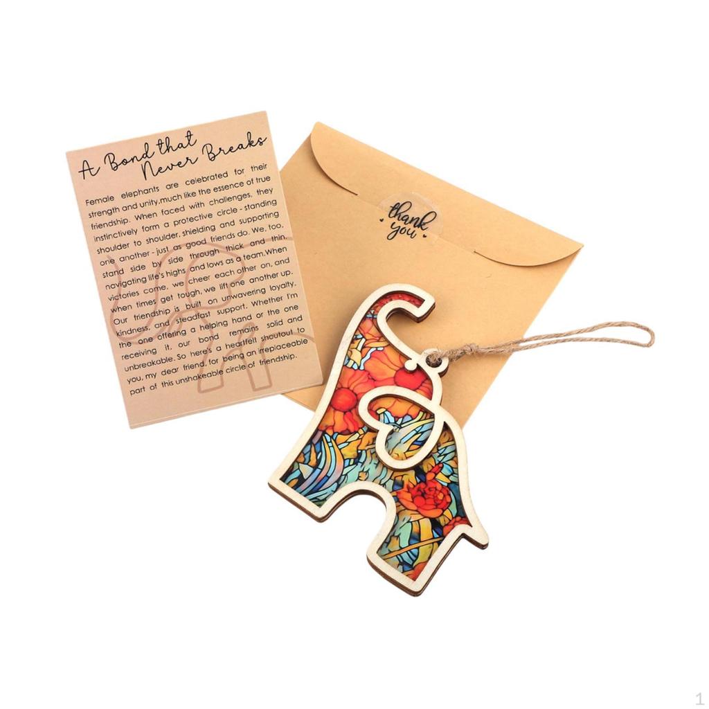 Elephant Decor Item with Card for Women, Birthday Gifts