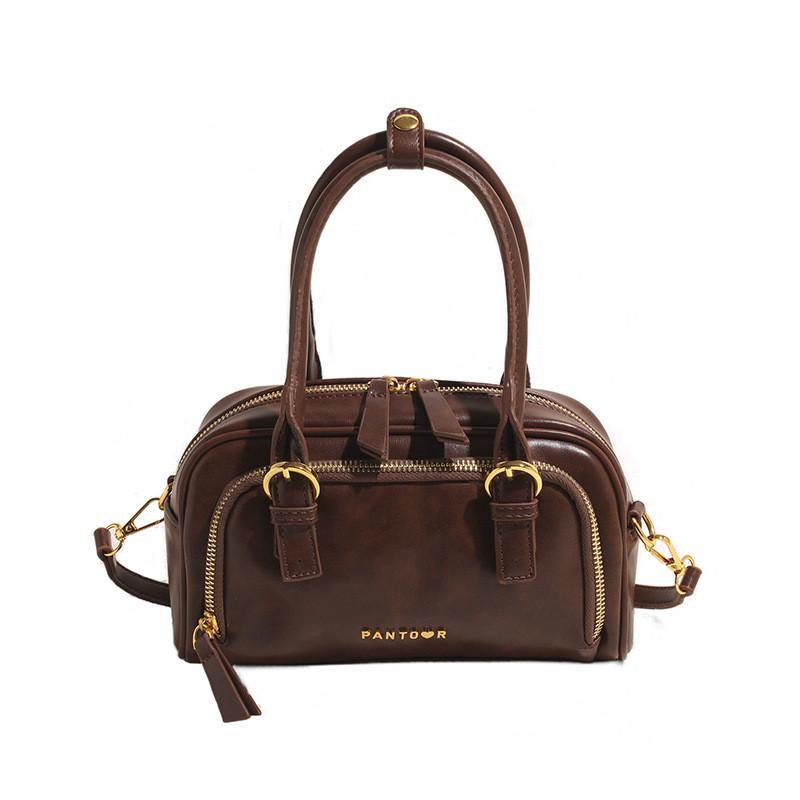 Ielgy Niche Fashionable Hand Pillow Bag Retro High-End Sense One-Shoulder Simple Casual Female Bag