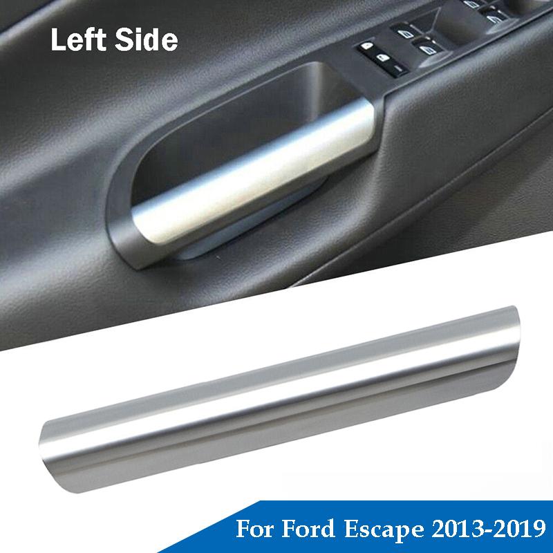 Car Inner Door Handle Cover For Ford Escape 2013-2019 Trim Sticker Strip Scratch Protector Accent Injection Mold Carbon Fiber Pattern Interior Styling