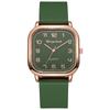 Fashion Silicone Strap Quartz Watch For Women With Mineral Glass And Square Face