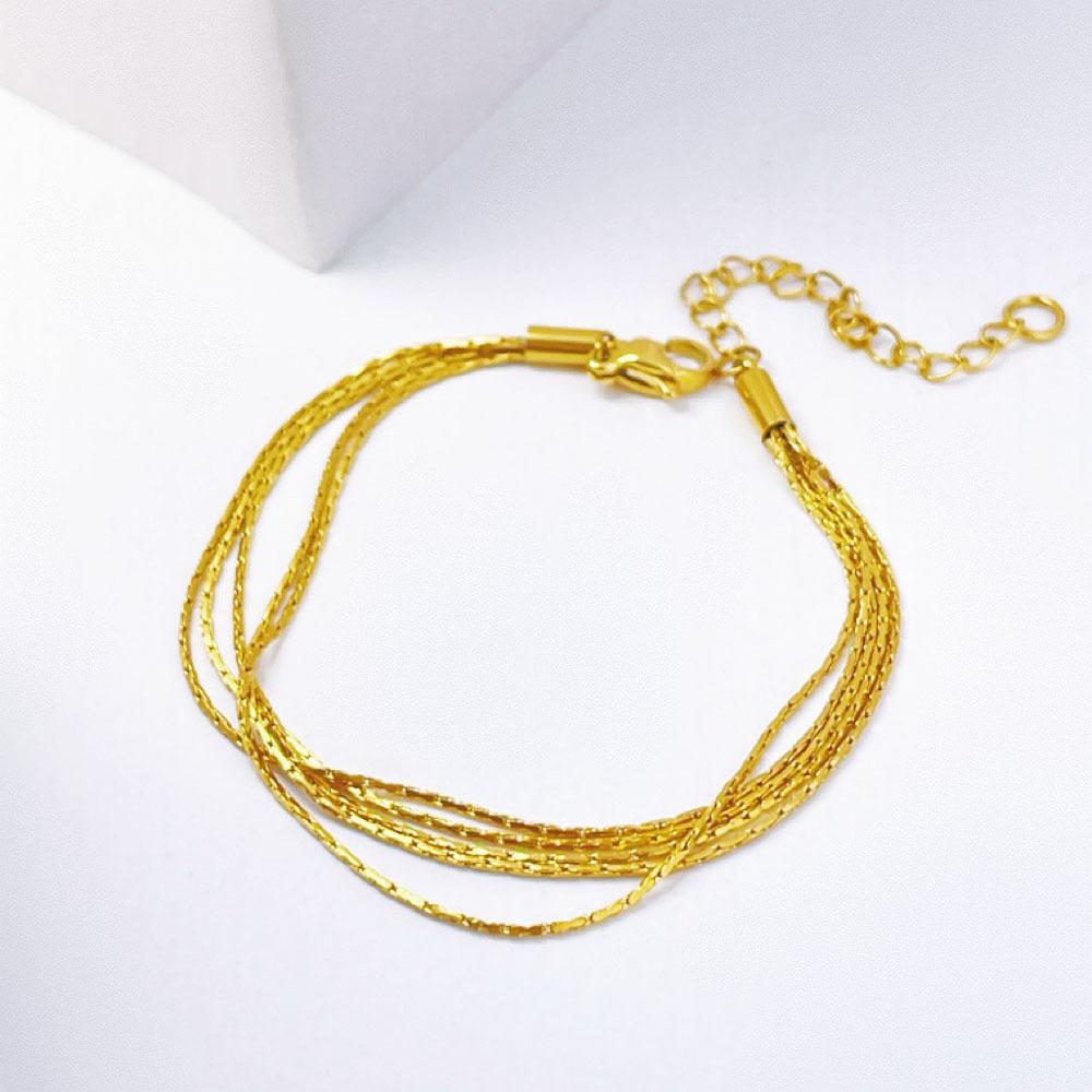 Fashion Design Multi-Layer Multi-Chain Necklace Female Popular Personality Temperament Titanium Steel Clavicle Chain