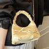 Summer Bow Underarm Bag Women's Leisure Commuter Niche Pleated Cloud Bag Dumpling Bag