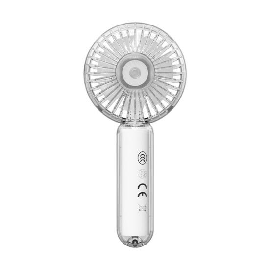 Portable Handheld Fan with LED Light USB Rechargeable Mini Fan with Hook 3 Speeds Brushless Motor Quiet Summer Gadget for Travel Office Outdoor