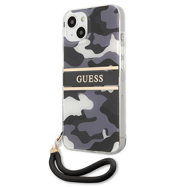 Guess Guhcp13Skcabbk Iphone 13 Mini 5,4 Czarny/Black Hardcase Camo Strap Collection
