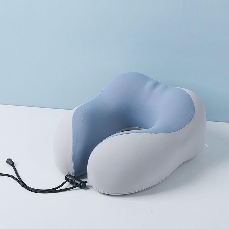 Nap Pillow U Shape Memory Foam Neck Pillow Cervical Spine Support Ice Silk Cool Feeling Essential серый