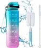1L Motivational BPA Free Water Bottle | Leak-Proof Sporty Bottle with Straw