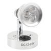 LED RV Bedside Lamp DC12 to 24V Silver 3W 3000K Warm White Portable Reading Light for Yacht Ships Bo