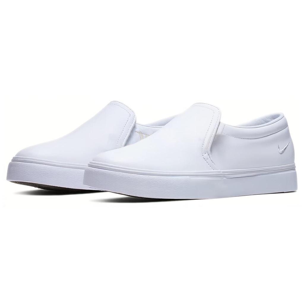 Nike Court Royale AC Slip-On Synthetikleder Rutschfest Low-Top Skateschuhe Damen Sneaker Weiß CI0604-100