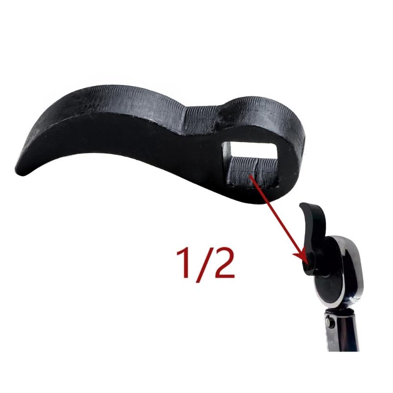 Pry Bar Wrench Adapter Head Crowbars Adapter Head Tool Fit 3/8 Ratchet Pry Bar Wrench Adjustable Angle Head Pry