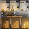 Lampe de table - NETTLIFE - LED tactile - Batterie rechargeable USB - Intensité variable - Or