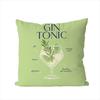 Gin  Tonic Cocktail Painting Pillow Case For Car Sofa Decorative Home Doublesided Print Plush Square Throw Pillow Cushion Cove