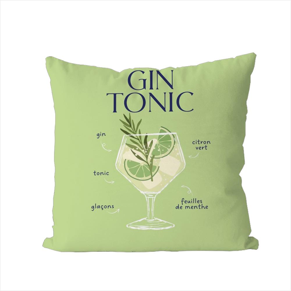 

Gin Tonic Cocktail Painting Pillow Case For Car Sofa Decorative Home Doublesided Print Plush Square Throw Pillow Cushion Cove 30x30cm