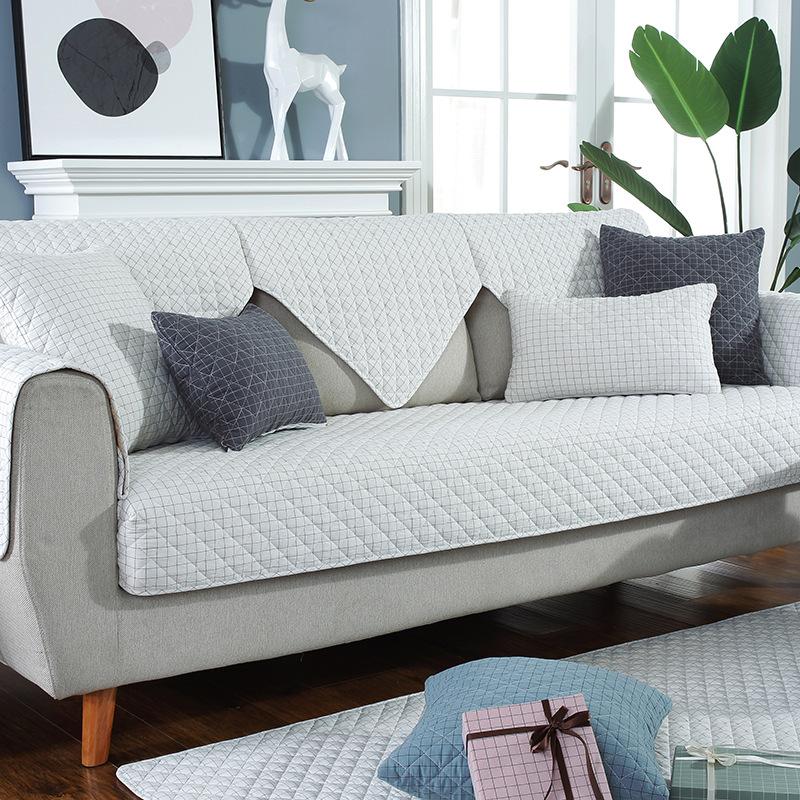 Baumwolle Sofa Abdeckung Handtuch Schonbezug Nordic Plaid Sofa Nicht-Slip Couch Abdeckung Ecke Handtuch Sofa Matten Für Wohnzimmer 1 stück