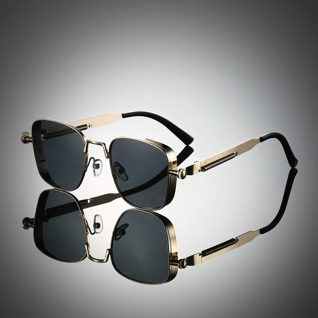 Vintage Square Sunglasses Men Fashion Retro Hip-hop Outdoor Shades Women  Trendy Brand Design Punk Decor Sun Glasses