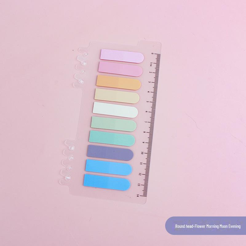 Morandi Translucent PET Index Stickers - Vanilla Autumn Series, Writable Sticky Notes & Markers