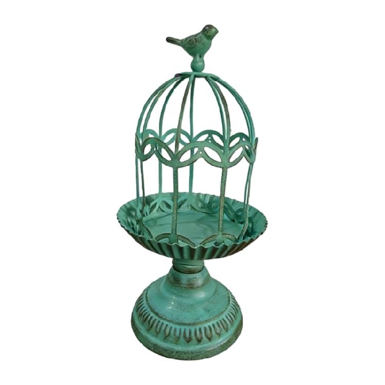 

Decorative Candlestick Metal Flower Binding Birdcage Candle Holder Desktop Ornament Home Wedding Decoration Accessories зелений