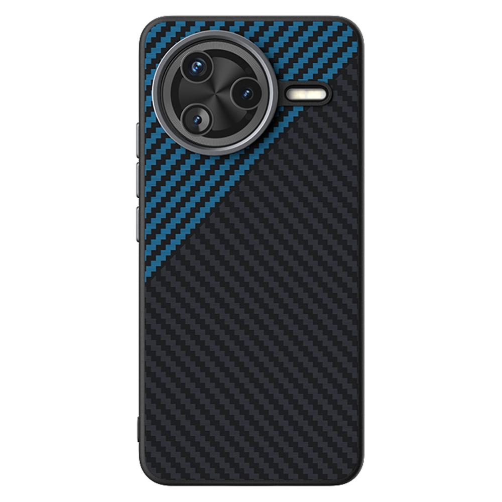 

ABEEL Чехол для Xiaomi Poco F7 Ultra 5G/Redmi K80 Pro 5G, совместимый с MagSafe, задняя крышка с текстурой углеродного волокна Black/Blue