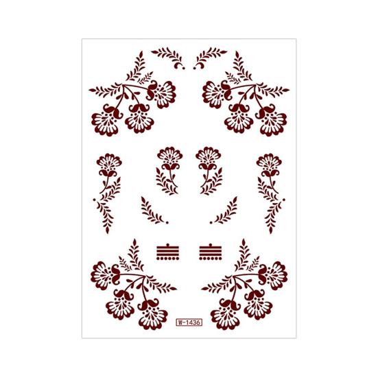 Skin-friendly Convenience Tattoo Stickers Water Transfer Paper Red / Clear / Brown 148 Mm/5.83