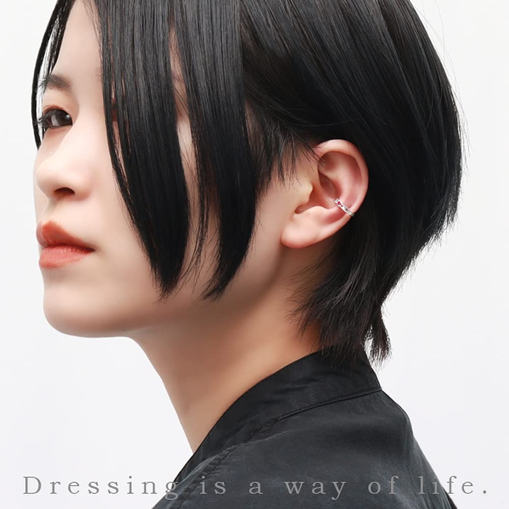 Shinjuku Gin no Kura Peridot Openwork Silver 925 Ear Cuff (Single Ear) for Women, Simple Design