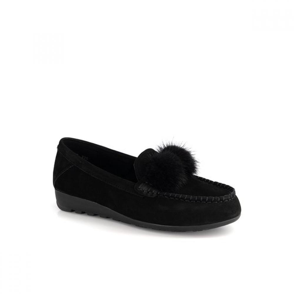 Vainer Women S Comfort Fur Loafer Black 322f0v1ba 225