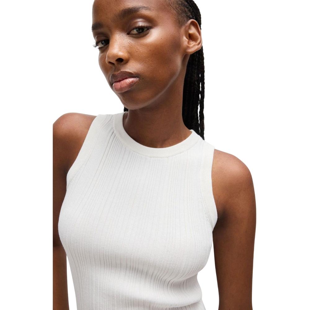 Hugo Womens/Ladies Sareple Ribbed Sleeveless Top