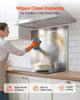 76x76 cm Stainless Steel Backsplash for Stove, Ultra Flat Splatter Guard, Wall Shield Range Hood Backsplash, Easy Clean Kitchen Wall Metal Panel,