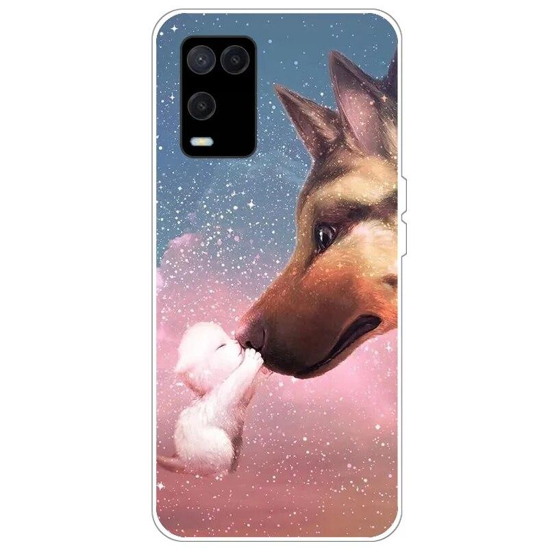 OPPO A54 Case telefonhoz Hátlap OPPO A54 5G 4G Case CPH2239 CPH2195 OPPOA54 A 54 Bumper Silicon Soft Funda fekete tpu tokhoz