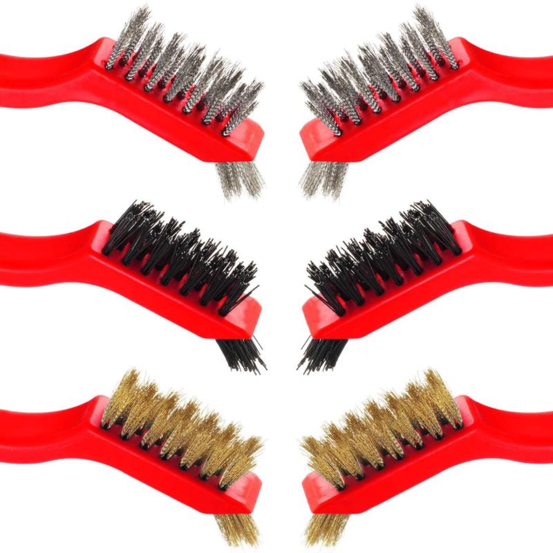 Double End Brush Stainles Steel Wire Brush Cleaning Rust Removing Polishing Tool