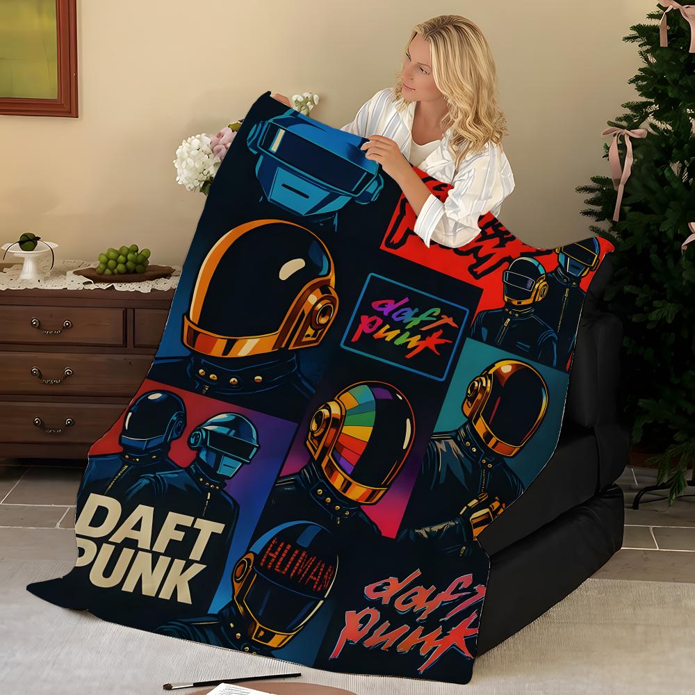 Music D-Daft P-Punk Throw Flannel Blanket, Soft Warm, Durable & Washable cute Cool