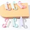 Soft Bristle Nail Dust Brush Non-slip Comfy Handle Pastel Colors Portable for Home DIY Manicure Nail Art Cleaning