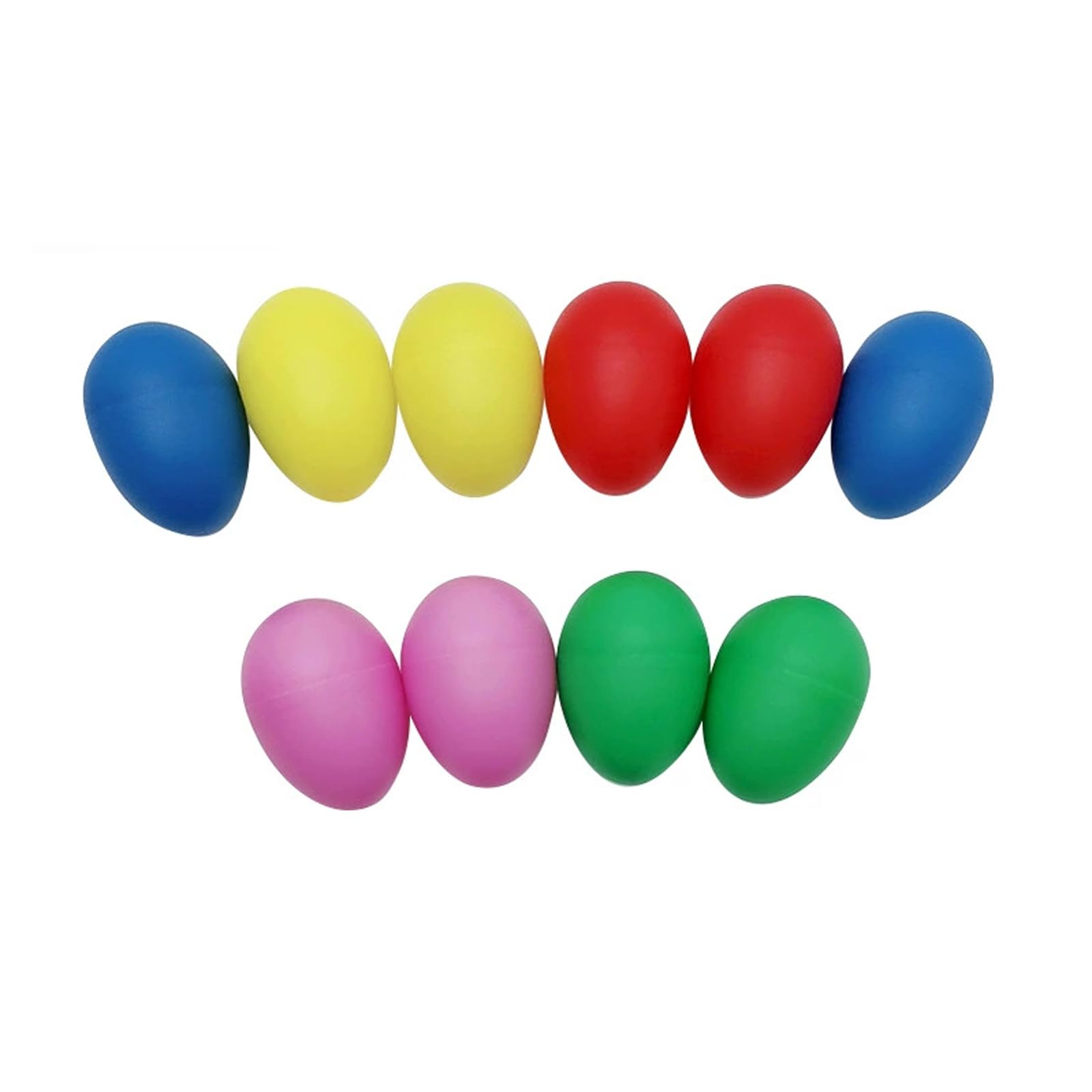 

A colorful collection of 5 colors A set of 10 egg shakers in 5 vibrant colors that will catch attention and provide fun for color sorting and