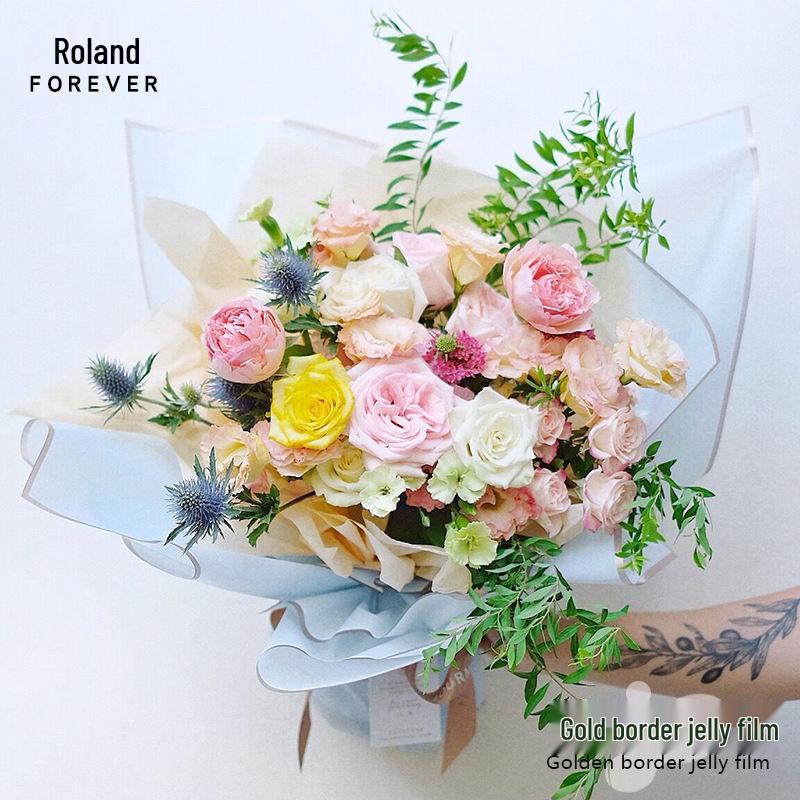 Roland Goldkante Wasserdichte Gelee-Folie Blumeneinwickelpapier