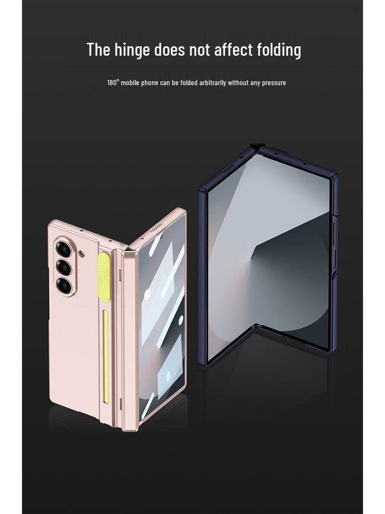 Samsung Z Fold6 Magnetic Foldable Phone Case with Gear Shifting Hinge and Integrated Pen Slot