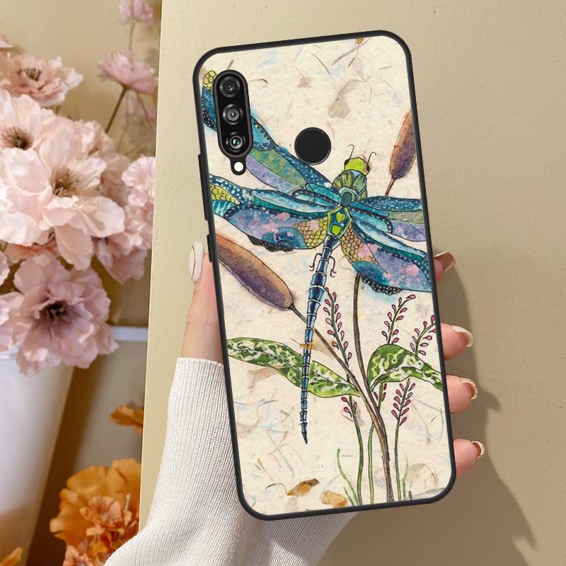 

Роскошный чехол со стрекозой для Honor 50 8X 9X 10i для Huawei P50 Pro P20 P40 P30 Lite P Smart 2021 Nova 5T Honor 50 Lite