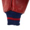 LASLEY KNITTING 60s Wool Vintage Sleeve Leather Stajan 44 Navy System Men's Used
