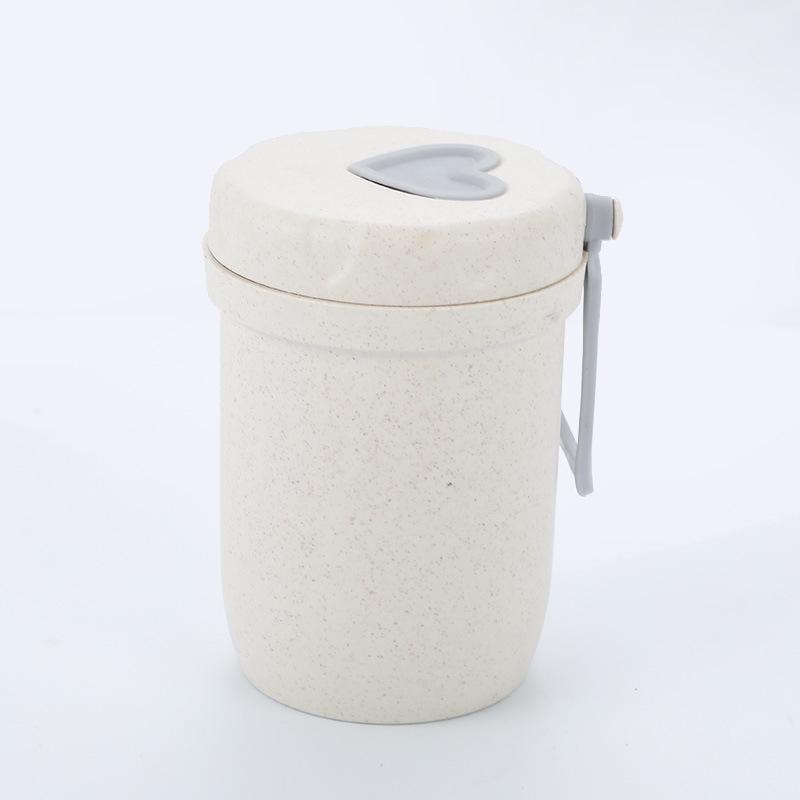 Lancheira Bento Isolada de Palha de Trigo 1500ML - Recipiente Quadrado para Micro-ondas